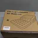 Full Size Air Mattress for Inflatable Portable Blow Up Mattress Sofa Bed with Flocked top-Double Air Couch for Tent Camping(Dark Brown)