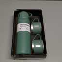 Stainless Steel Thermo 500ml/16.9oz Vacuum Insulated Bottle with Cup for Coffee Hot drink and Cold drink water flask.(Green, Set)