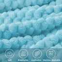 BEDELITE Fleece Blanket Twin Size for Bed Couch, 3D Jacquard Decorative Light Blue Throw Blanket, Soft and Cozy Warm Plush Fuzzy Blanket All Seasons Suitable, 60x80Inches