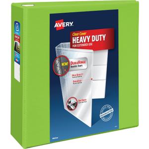 Avery Heavy-Duty View 3 Ring Binder, 4 Inch One Touch EZD Rings, 4.5 Inch Spine, 1 Chartreuse Binder (79812)