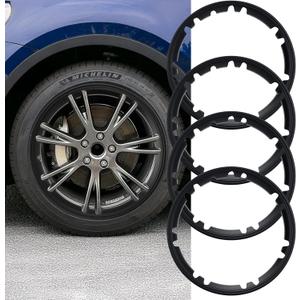 Tesla Model Y Rim Covers 19 Inch|Fit 20202024|Doesn't Fit Juniper|Wheel Rings Trim Rings for Curb Rash Prevention(Must Remove Original Hubcaps to Install)|Snap-On Wheel Rim (Set of 4)
