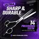 Fagaci Hair Thinning Scissors 6" with 440C Steel, Ultra Sharp & Superior Cuts Texturizing Shears, Extreme Durability Texturizing Scissors, Barber Thinning Shears, Hair Cutting for Women & Men