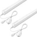 LED Shop Light 3FT, 15W, 6000K, 1500lm, LED Ceiling and Under Cabinet Lights, Utility Linkable Shop T5 Integrated Single Fixture (Pack of 2), 3FT-2PACK