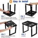 Piffny Locker Organizer Shelf Adjustable Width and Height, Ideal Locker for School, Office, and Gym Lockers (Black 2 Pack), PLKSLF01
