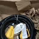 Camco Power Grip 25-Ft 50 Amp RV Extension Cord - Rated for 125/250 V/12,500 W - Features Copper 6/3 + 8/1-Gauge Wires for Superior Conductivity & Coated w/Heat-Resilient PVC (55542)