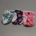 Pet Soft Washable Female Diapers (3 Pack) Female Dog Diapers, Comfort Reusable Doggy Diapers for Girl Dog in Period Heat (Cute Flower, XS) (X-Small:7''-10'')