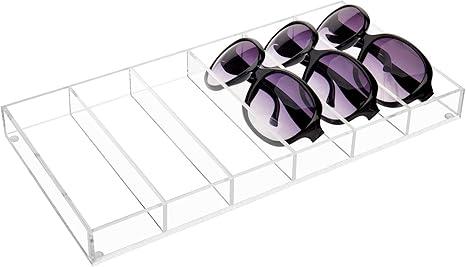 MyGift Acrylic Sunglass Organizer,Glasses Holder,Sunglass Holder,Eyeglass Case Storage,Display Tray Drawer,Eyewear, Jewelry, Makeup