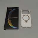 TORRAS Q3 Silicone 360 Spin for iPhone 17 Pro Case with Stand, Fit for MagSafe, Magnetic Ring Kickstand with Camera Control, Liquid Silicone Rubber Soft Phone Case for iPhone 17 Pro 6.3'', Light Ivory