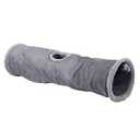 ALL FOR PAWS Collapsible Cat Tunnel Crinkle Cat Toys Play Tunnel Tube, You Will Receive Either a Gray or tan Tunnel