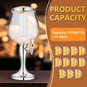 FillTouch Mimosa Tower, 4l/ 135oz Beer Beverage Dispenser for Drinks Mimosa Tower Dispenser with Ice Tube and Spigot Tabletop Beer Dispenser Liquor Dispenser for Margarita Liquor Bar Party