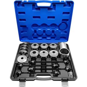 37Pcs Pull and Press Sleeve Kit, Bushing Press Kit for Most Engine Cars Vehicles, Universal Seal Bearing Bushing Removal Installation Tool Kit 4 Pulling Spindles with Nuts Case