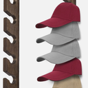Hat Rack for Wall Baseball Cap Organizer Hanger 2 Pack Modern Wooden Hat Holdbrown wood with screws
