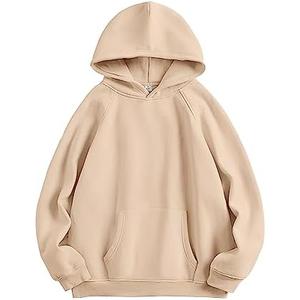 ANRABESS Women Hoodies Oversized Fleece Long Sleeve Comfy Casual Basic Pullover Sweatshirts 2025 Fall Outfits Y2K Clothes size S