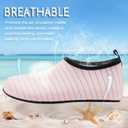 ANLUKE Water Shoes Barefoot Aqua Yoga Socks Quick-Dry Beach Swim Surf Shoes for Women Men (10-11 Women/9-10 Men, Pink)