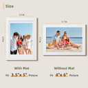 HappyHapi 4x6 Picture Frame Set of 5, White Photo Frames Display Photo 3.5x5 with Mat or 4x6 Without, Gallery Wall Frame Set for Wall or Tabletop Display (White)