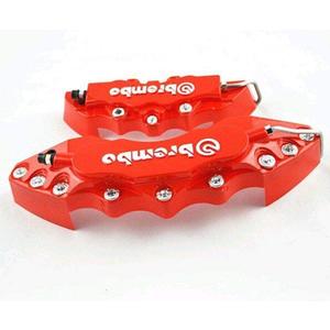 Brake Caliper Covers, 2Pcs Aluminum Alloy Red Disc Brake Caliper Cover Car Universal Disc Brake Caliper Fake Covers Left amp Right Accessories Refit(M)