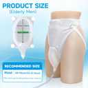 Catheter for Men, Urine Collection Bag for Elderly Men Male Age 80, Reusable Portable Silicone Urinal with 2 Bags (White-Elderly Men)
