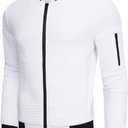 SAVKOOV Mens Lightweight Jacket Casual Bomber Jacket Varsity Coat