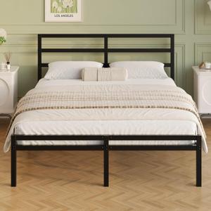 Lutown-Teen 12 Inch King Size Bed Frame with Headboard and Footboard
Metal Platform Bed Frame, Classic Style, Under Bed Storage, No Box Spring Needed, Easy Assembly, Noise Free, Black