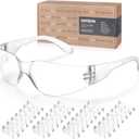 Safety Glasses Bulk 28 Pack Impact & Scratch Resistant Clear Protective Eyewears Polycarbonte PPE Goggles for Construction, Nerf, Shooting, Hospital, Sports