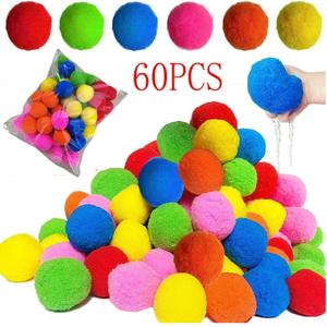 60Pcs Reusable Water Balloons, Refillable Water Balls for Kids Outdoor Toys Games, Summer Toys Ball for Pool and Backyard Fun, Splash Balls for Beach Fun Games for Boys Girls