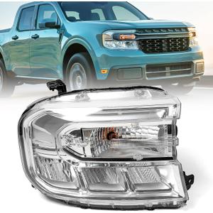 Headlight Assembly For Ford Maverick 2022 2023 2024 Headlamp Front Light w/o LED DRL Chrome Left Driver Side LH NZ6Z-13008-C FO2502420