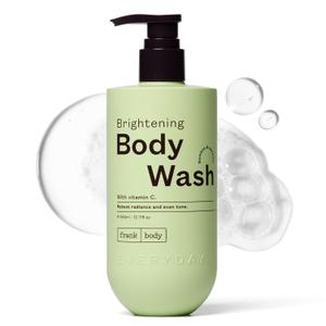 frank body Brightening Body Wash | Evens Tone & Brightens | Vitamin C, Kakadu Plum & Pomegranate | Bamboo & Camellia Scent | Vegan & Cruelty Free | 12.17 fl oz / 360 ml