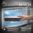 Large Ice Cube Trays Perfect for Whiskey and Summer Drinks - Italian Design - 2 Pack (16 x Ice Cubes | Square and Round | XL size) - Cosvino - Removable Lid, Easy Release (Tuxedo Black)