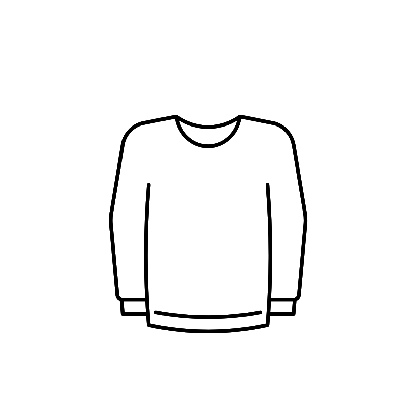 Women's Sweatshirt, Size L, Black Color