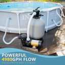XtremepowerUS 1.5HP Variable 2-Speed Above Ground Swimming Pool Pump High Flow Swimming Pump Strainer with 1.5" Inch Slip On Fitting Adapter For Aboveground Pool