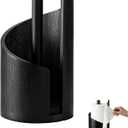 Mountain Paper Towel Holder, 2026 New Wooden Mango Wood Stand with Iron Base, One-Handed Operation, Fits Jumbo Rolls, Modern Countertop Towel Holder for Kitchen & Bathroom (Black)