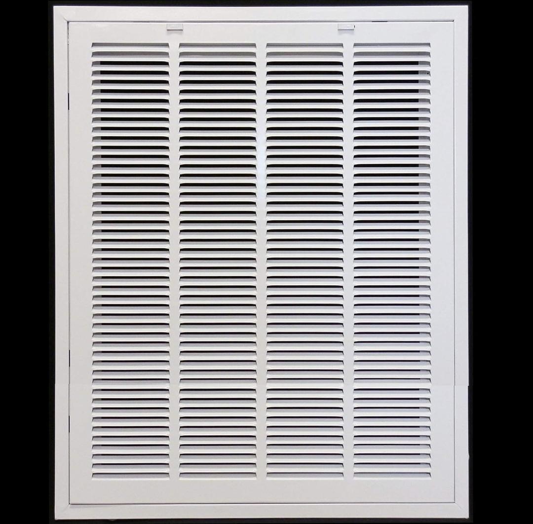 HVAC Premium 22 x 28 Duct Opening Steel Return Air Filter Grille, for 1-inch Filter, Removable Door, Flat Stamped HVAC Vent Cover Grille, Outer Dimensions 24.5 x 30.5