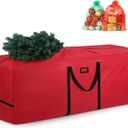 9Ft Christmas Tree Storage Bag - Heavy Duty 600D Oxford, Extra Large Capacity with Reinforced Handles & Dual Zipper for Artificial Christmas Trees, Holiday Decorations & Ornaments (Red, 65x20x30in)