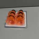 Reusable Soda Can Lids - 6-Pack Spill-Proof, Snap-On Covers for Freshness and Protection, Orange Can Toppers Set of 6