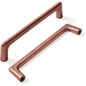 khtumeware 10 Pack 5"(128mm) Vintage Drawer Pulls Antique Copper Cabinet Pulls Kitchen Hardware Cabinet Handles Drawer Handles Knobs. (5" Hole Center)