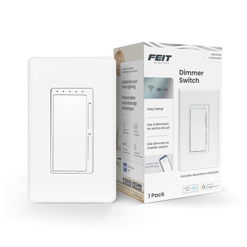 Feit Electric Smart Dimmer Switch, Neutral Wire Required for Installation, Compatible with Amazon Alexa and Google Assistant, Smart Dimmer Light Switch, White, Model:DIM/WiFi - Amazon.com