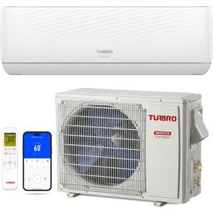 TURBRO 12,000 BTU Ductless Mini Split AC with Heat Pump, Inverter Compressor, 20 SEER2, 115V, R32 Refrigerant, Pre-charged Evaporator, WiFi-Enabled, Works with App, AHRI Certified, Finnmark Series