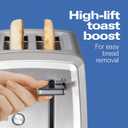 Hamilton Beach 2 Slice Toaster with Extra-Wide Slots, Bagel Setting, Toast Boost, Slide-Out Crumb Tray, Auto-Shutoff & Cancel Button, Digital with Defrost Function, Stainless Steel (22796)