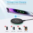 Wireless Charger Fast Charging Pad for Samsung Galaxy S26 Ultra S25 S24 FE S23 FE Ultra S22 S21 Z Fold7 6, 15W Wireless Charging Station with QC3.0 Adapter for iPhone 17 16 15 Pro,Google Pixel 9 pro 8