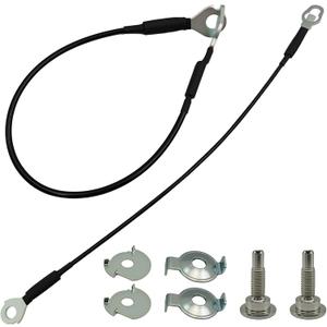4L3Z5443052AA Tailgate Cable Strap with Accessories, Tailgate Replacement Parts, Rear Tailgate Cables Straps, Fit for 2004-2014 Ford F150, 2006-2008 Lincoln Mark LT, Replace 4L3Z5443053AA (2 Pcs)