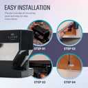 ELITRA HOME 3 in 1 Under the Cabinet Electric Can Opener, Blade Sharpener, Bottle Opener, Under The Counter Mount, For Large And Small Cans (Black)