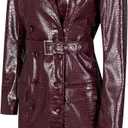 Womens Long Leather Jackets with Belt