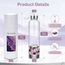 Crystal Water Bottle with 3 Changeable Stones-Amethyst, Rose Quartz & Clear Quartz Crystals,for Tea Lovers