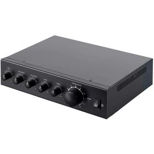 Monoprice Commercial Audio 3 Channel 60 Watt 100/70V Mixer Amp - Three Mic Inputs, Bass, Treble, and Volume Controls, Black Monoprice Commercial Audio 3 Channel 60 Watt 100/70V Mixer Amp - Three Mic Inputs, Bass, Treble, and Volume Controls, Black