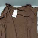 Dowerme Women's Casual Mini Dress 2026 Bell Long Sleeve Boat Neck Tie Waist Bodycon Dresses Knitted Party Fall Outfits (Brown, XXL)