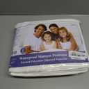 Zippered Mattress Encasement Full XL Size,100% Waterproof Polyester Mattress Protector,Premium Zipper Mattress Cover with Six-Sided Protection, Absorbent Mattress Cover 15" Deep Pocket(White)