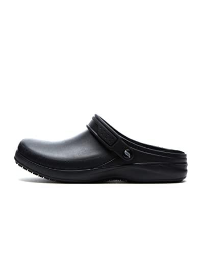 Skechers Men's Riverbound SR Arch Fit Clog Black Health Care Professional, Black, 12