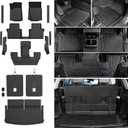 Floor Mats Cargo Mat for 2021-2025 2026 Jeep Grand Cherokee L w/Captain Chair (Only for 6-Seater w/o 2nd Row Armrest), All Weather TPE Trunk Cargo Liner Car Accessories (L | Floor Mats Set)