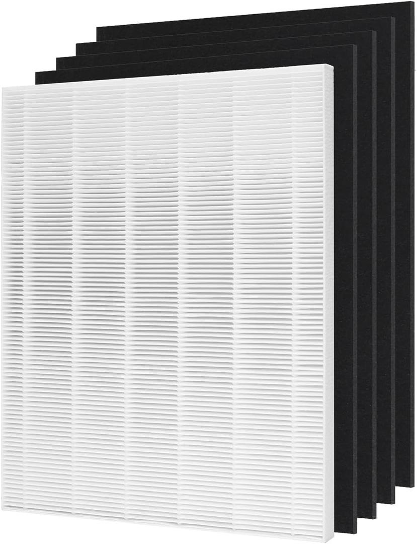 D480 True HEPA Replacement Filter D4, Compatible with Winix D480 Air Purifier, Compare to Winix D4 Filter, Item Number 1712-0100-00, 1 HEPA Filters + 4 Activated Carbon Pre-Filters