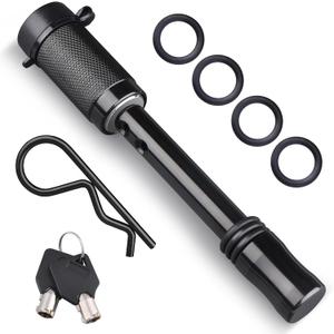 Kohree Trailer Hitch Lock 5/8 Inch, Hitch Pin Lock for Class III IV 2 Inches and 2-1/2 Inches Receiver, Locking Hitch Pin Tow Hitch Lock with Key, Safety Clip & Anti Rattle O-Rings